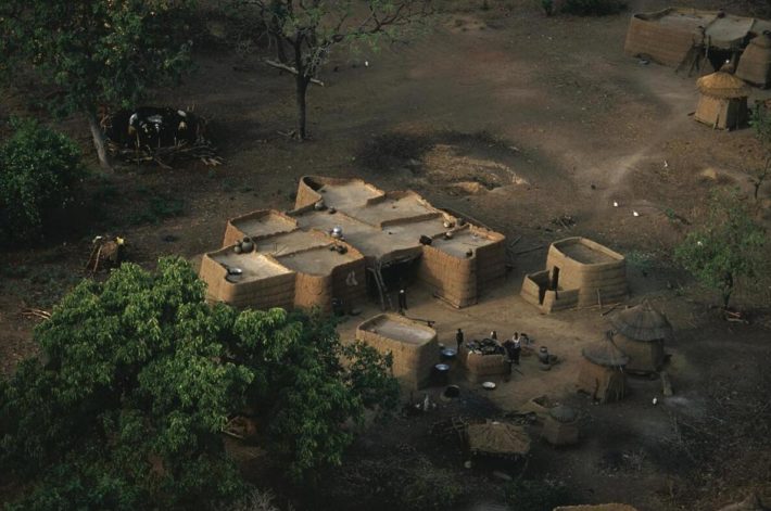 Overview image of a village in Comoé National Park. 