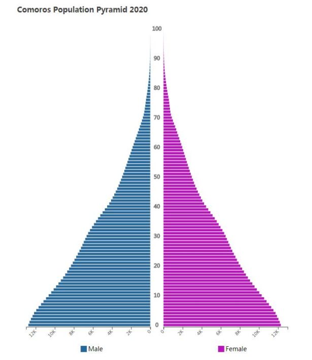Comoros Population Pyramid 2020